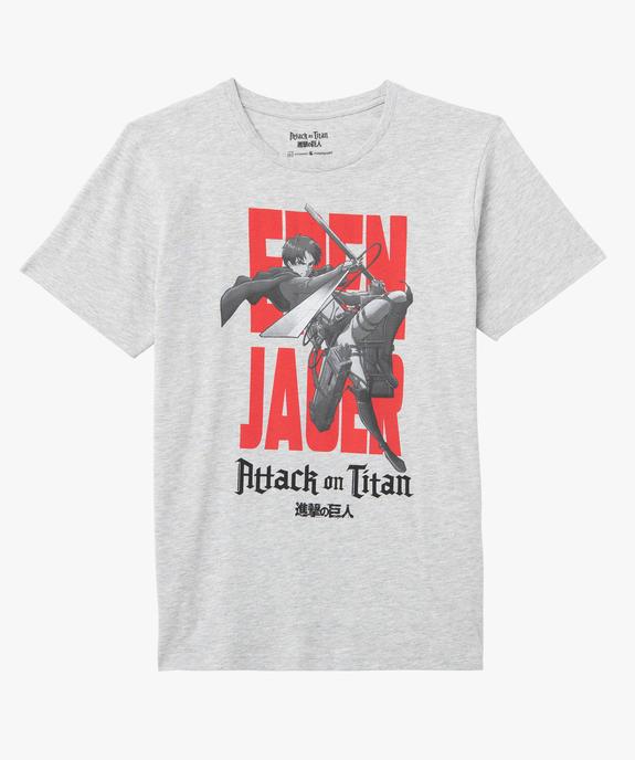 Tee-shirt homme à manches courtes imprimé - L'Attaque des Titans vue4 - ATTAQUE DES TITANS - GEMO