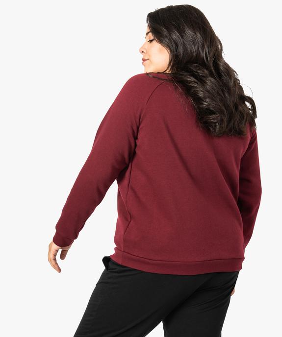 Sweat molletonné femme avec inscription sur l'avant vue3 - GEMO (G TAILLE) - GEMO