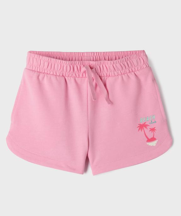 Short ample en maille French Terry fille vue1 - GEMO 4G FILLE - GEMO