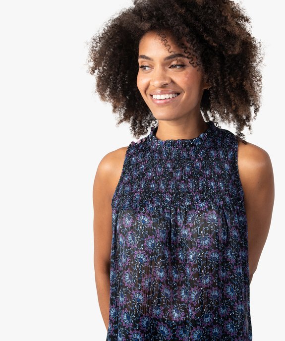 Blouse femme imprimée sans manches vue2 - GEMO(FEMME PAP) - GEMO