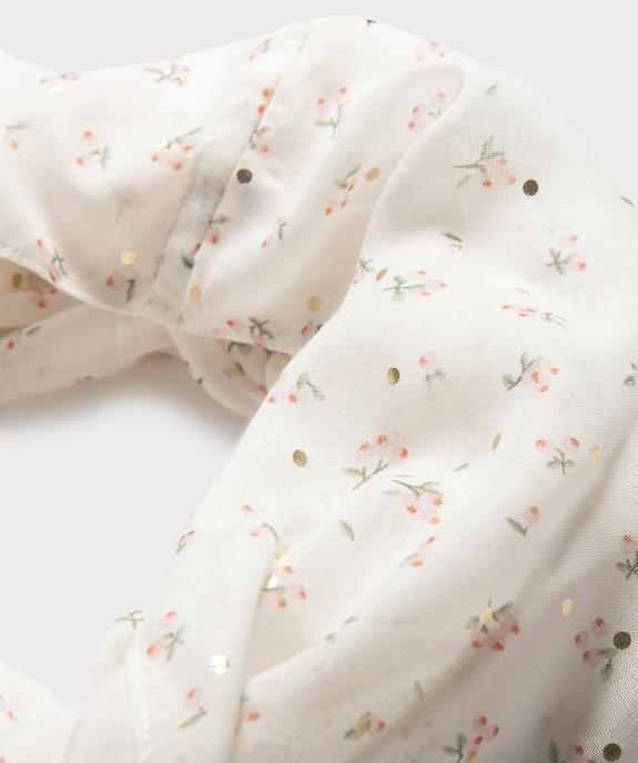 Foulard tour de cou à motifs fleuris fille vue2 - GEMO 4G FILLE - GEMO