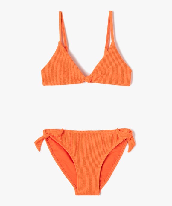 Maillot de bain fille 2 pièces avec haut triangle  vue1 - GEMO (JUNIOR) - GEMO