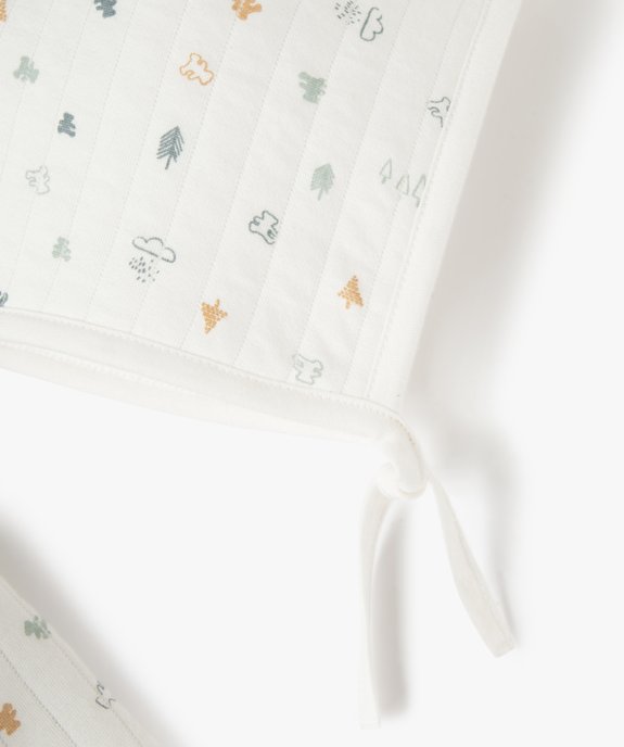 Ensemble bébé 2 pièces : combinaison et bonnet imprimés - LuluCastagnette vue3 - LULUCASTAGNETTE - GEMO