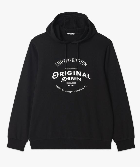 Sweat à capuche en molleton imprimé homme vue3 - PREMIER PRIX BY GEMO - GEMO
