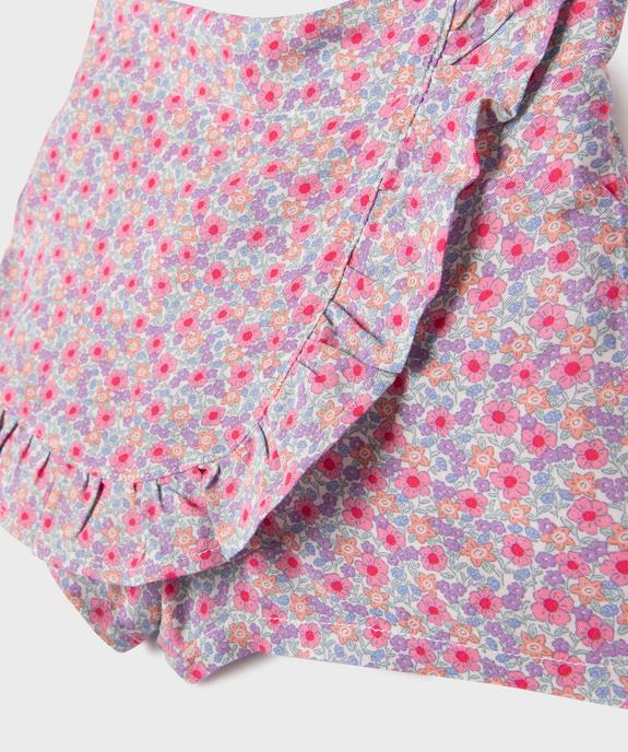 Short jupe à motifs fleuris bébé fille vue2 - GEMO(BEBE DEBT) - GEMO