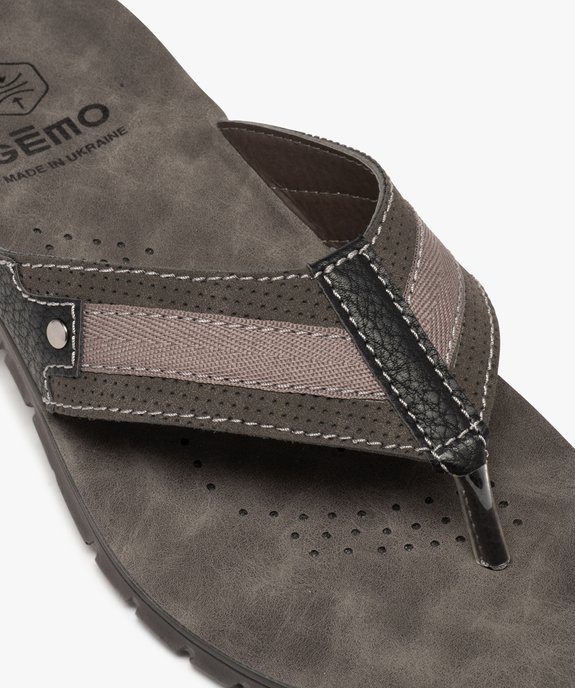 Tongs homme confort à semelle rembourrée vue6 - GEMO (CASUAL) - GEMO