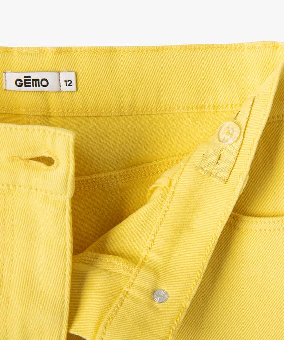 Short en denim avec revers cousus fille vue2 - GEMO (JUNIOR) - GEMO