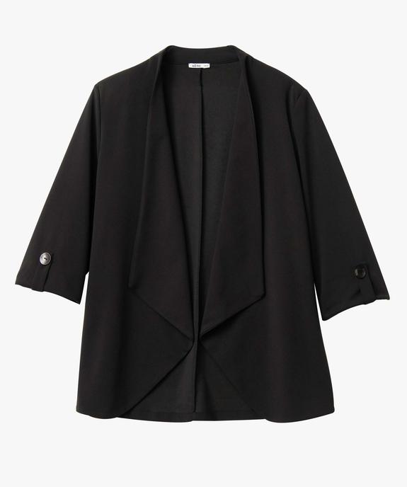 Veste femme grande taille porté ouvert avec manches 3/4 vue5 - GEMO (G TAILLE) - GEMO