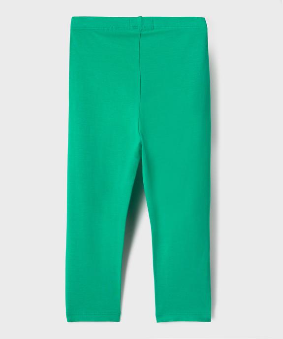 Legging 7/8ème uni à taille élastiquée fille vue6 - GEMO (ENFANT) - GEMO