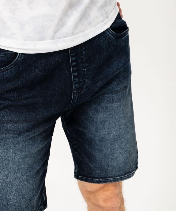 Bermuda en jean stretch ample à taille élastique homme vue2 - GEMO (HOMME) - GEMO