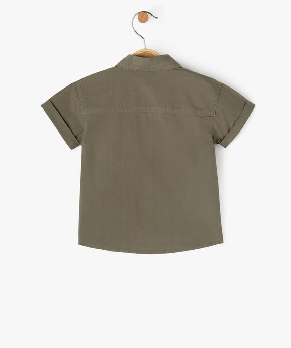 Chemise manches courtes en coton bébé garçon vue3 - GEMO(BEBE DEBT) - GEMO