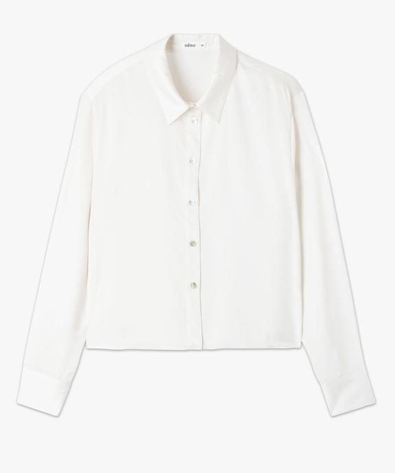 Chemise satinée coupe courte femme vue4 - GEMO(FEMME PAP) - GEMO