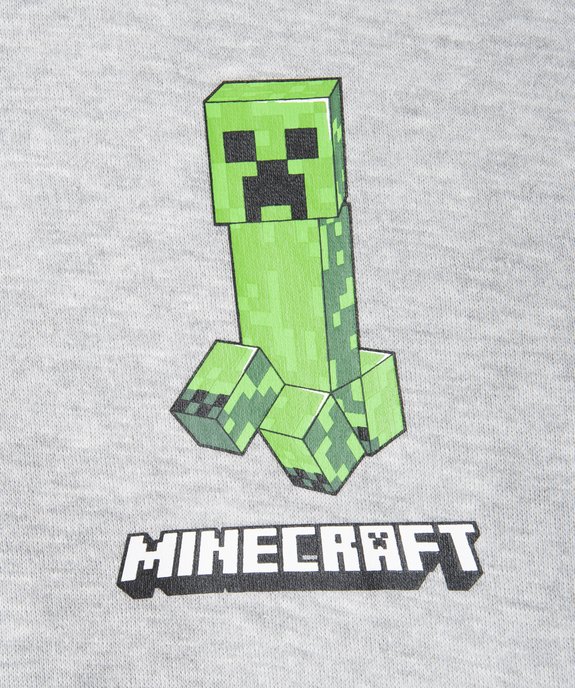 Sweat garçon chiné imprimé - Minecraft vue2 - MINECRAFT - GEMO