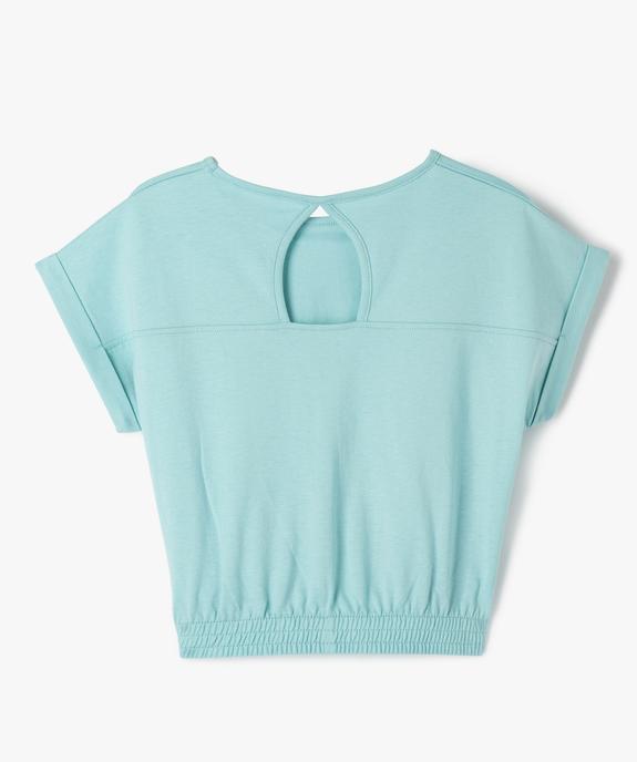 Tee-shirt oversize à manches courtes fille vue3 - GEMO 4G FILLE - GEMO