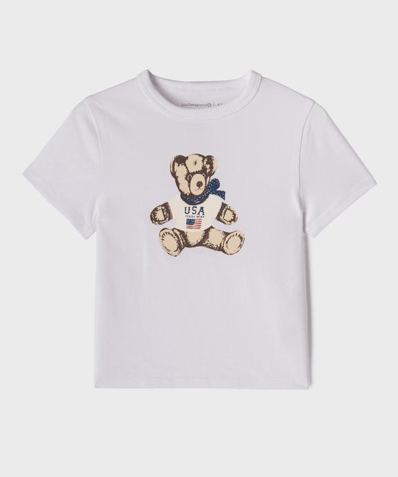 Tee-shirt enfant à manches courtes - LuluCastagnette vue1 - LULU CASTAGNETTE G4G D - GEMO