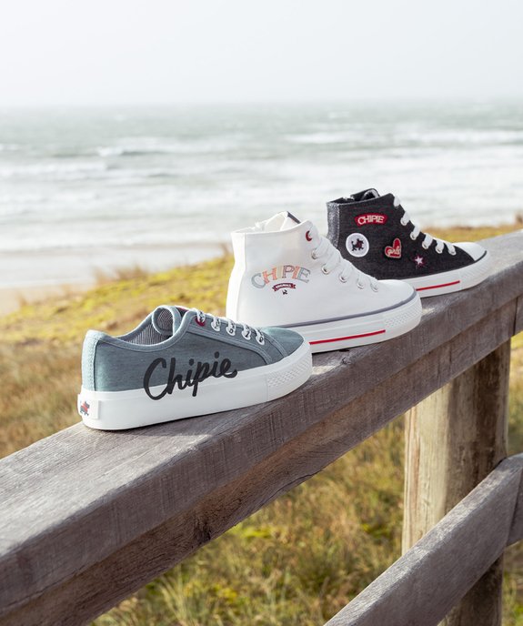 Baskets fille en toile unie style denim à semelle plateforme - Chipie vue6 - CHIPIE - GEMO