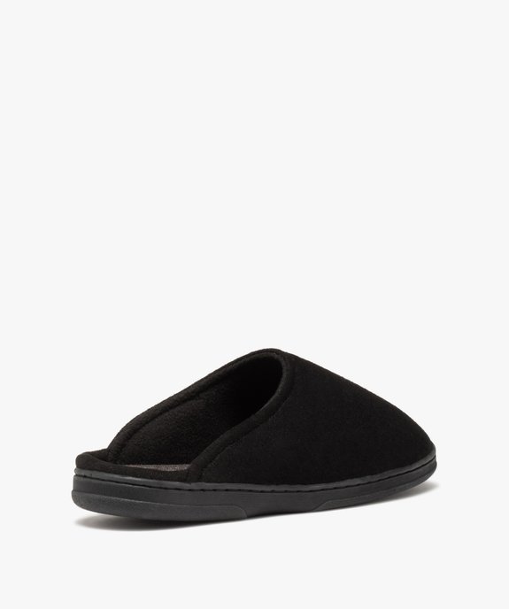 Chaussons homme mules d’intérieur en velours uni vue4 - GEMO(HOMWR HOM) - GEMO