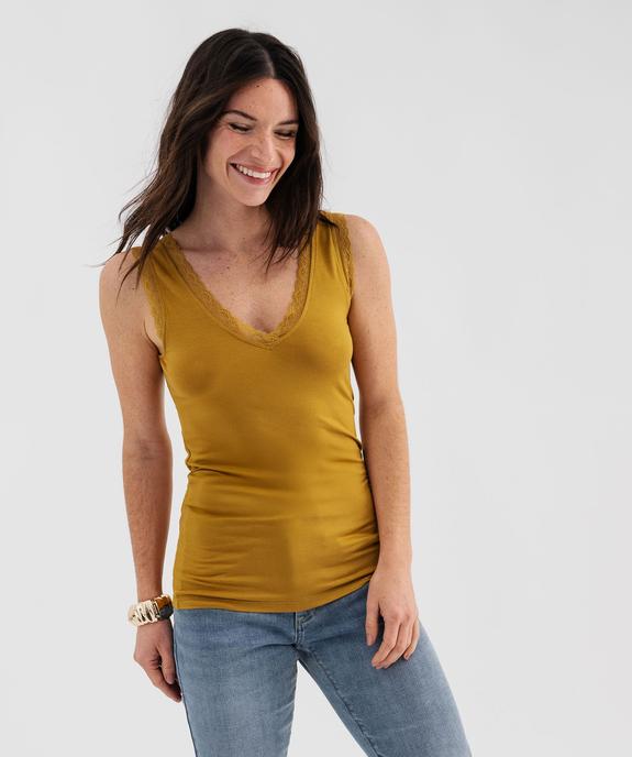 Débardeur en viscose double porté femme vue4 - GEMO 4G FEMME - GEMO