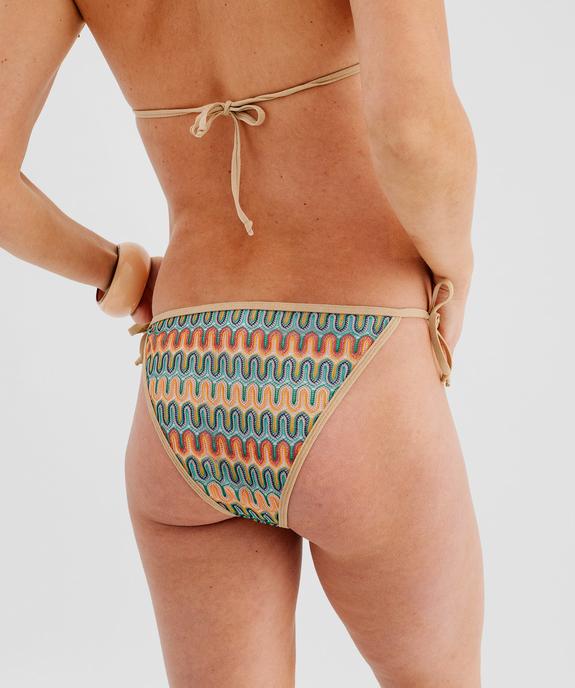 Bas de maillot de bain en crochet et paillettes femme vue2 - GEMO (PLAGE) - GEMO