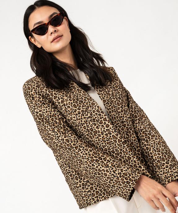 Veste matelassée à motif animalier femme vue1 - GEMO 4G FEMME - GEMO