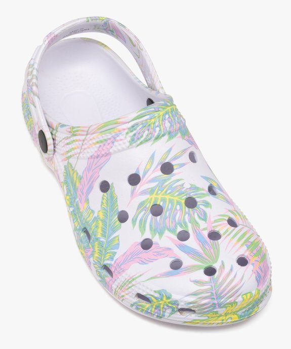 Sabots souples à motif feuillage femme vue5 - GEMO (PLAGE) - GEMO