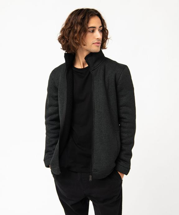 Sweat zippé col montant doublure sherpa homme vue1 - KENSINGTON - GEMO