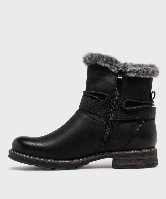 Boots fourrées avec brides cheville femme - Emilia Rosa - EMILIA ROSA Boots fourrées avec brides cheville femme - Emilia Rosa vue3 - EMILIA ROSA - GEMO