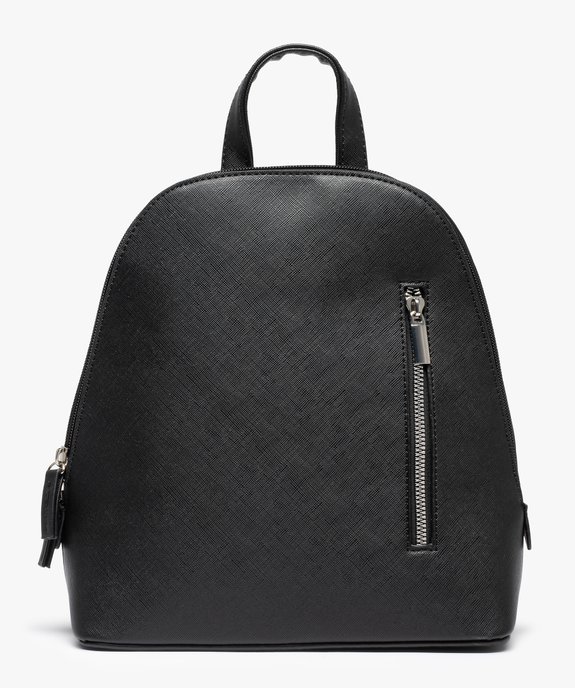 Sac à dos femme texturé à zip vue1 - GEMO (ACCESS) - GEMO