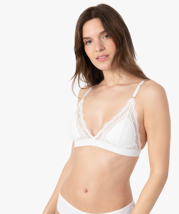 Soutien-gorge triangle en dentelle vue2 - GEMO(HOMWR FEM) - GEMO
