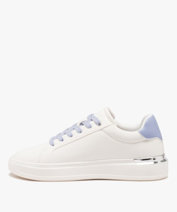 Baskets femme à semelle compensée détail fleuri vue4 - GEMO (SPORTSWR) - GEMO