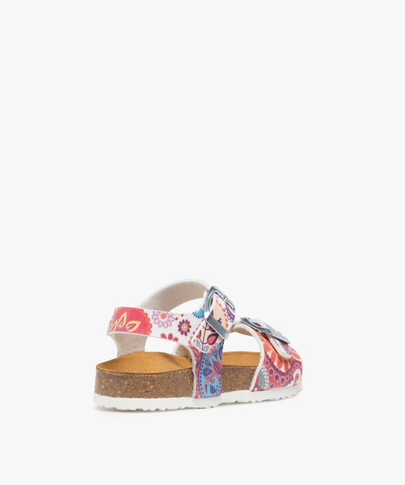 Sandales fille à brides à boucle et semelle liège vue4 - GEMO (ENFANT) - GEMO