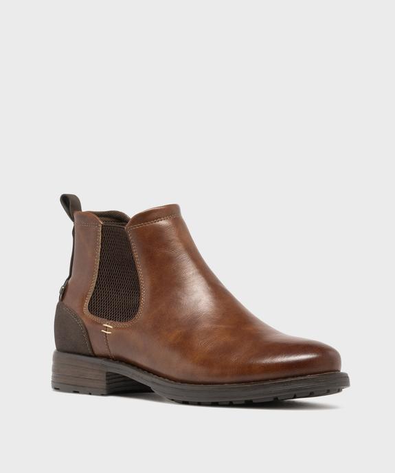 Chelsea boots zippées homme vue2 - MARIO BALDANO - GEMO