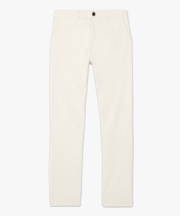 Pantalon chino en coton stretch coupe Slim homme vue4 - GEMO 4G HOMME - GEMO