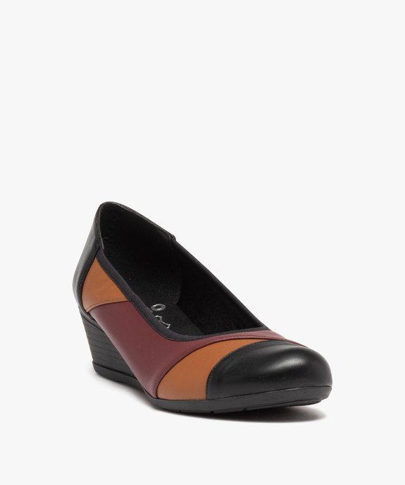 Escarpin confort multicolore avec petit talon femme vue2 - G'FLEX - GEMO