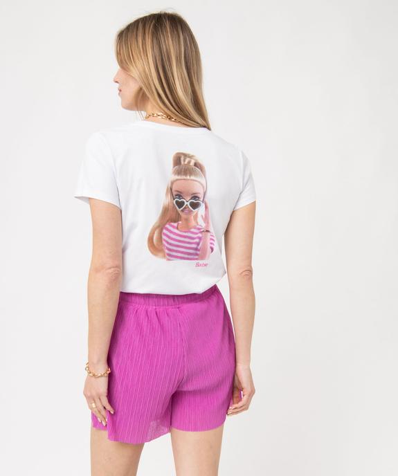 Tee-shirt droit manches courtes femme - Barbie vue3 - BARBIE - GEMO