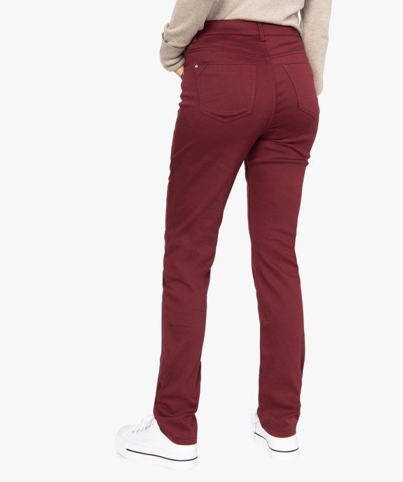 Pantalon femme coupe Regular en stretch vue3 - GEMO(FEMME PAP) - GEMO
