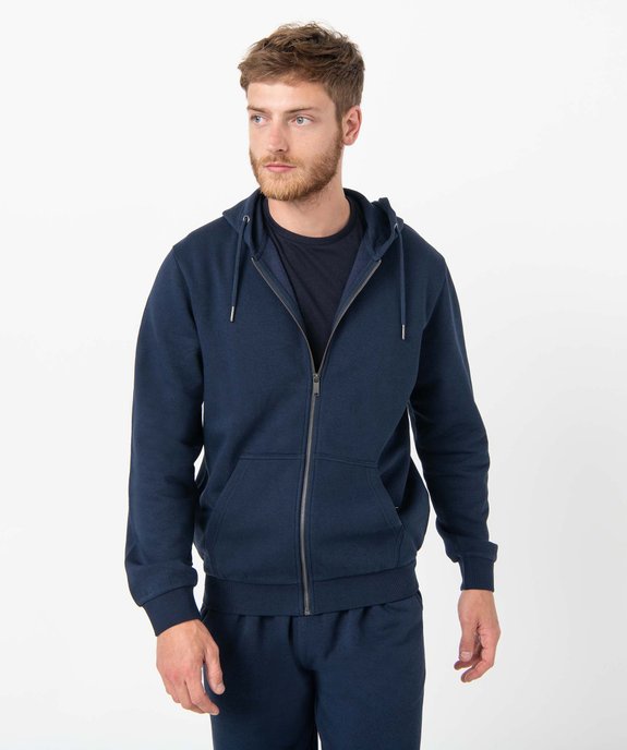 Sweat zippé à capuche homme vue1 - GEMO 4G HOMME - GEMO