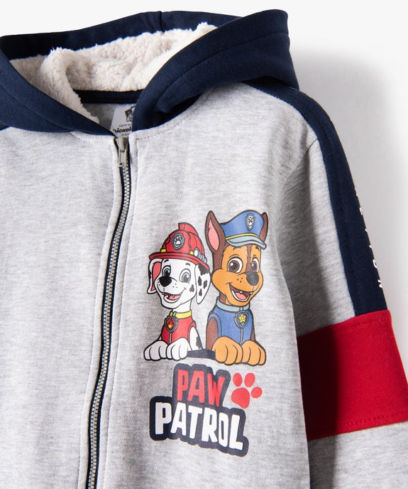 Sweat garçon zippé chaud à capuche - La Pat Patrouille vue3 - PAT PATROUILLE - GEMO