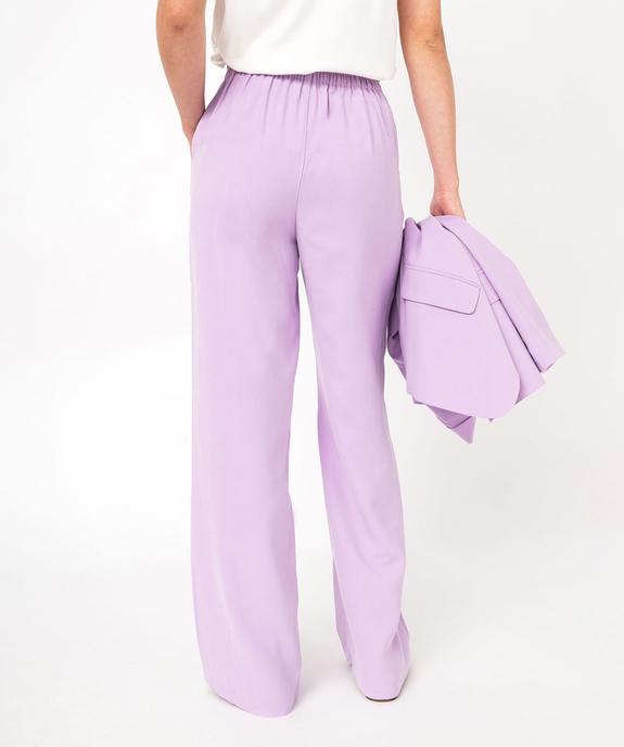 Pantalon large avec surpiqûre sur l’avant femme vue4 - GEMO(FEMME PAP) - GEMO