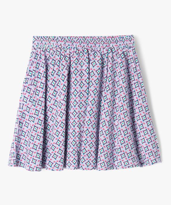 Jupe patineuse en viscose fluide imprimée fille vue3 - GEMO 4G FILLE - GEMO