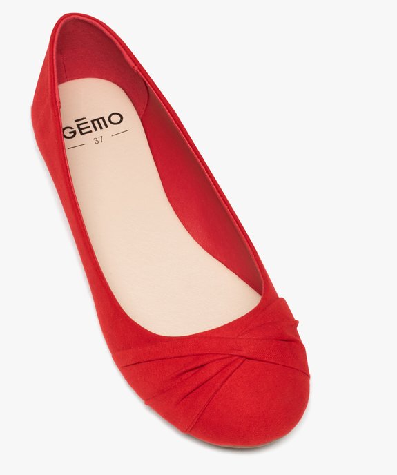 Ballerines femme en suédine unie avec bout drapé vue5 - VALENTINA BALDA - GEMO