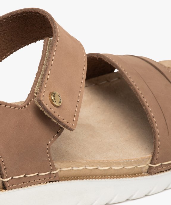 Sandales femme confort à brides en cuir  vue6 - GEMO (CONFORT) - GEMO