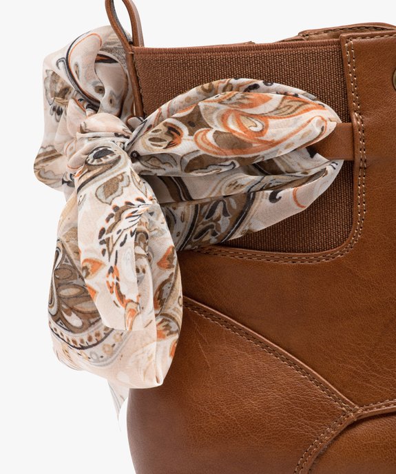 Boots à lacets et ruban en voile fille vue6 - GEMO (ENFANT) - GEMO