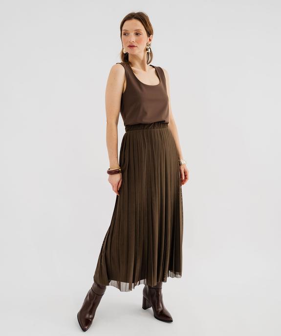 Jupe plissée en maille résille fluide femme vue4 - GEMO(FEMME PAP) - GEMO