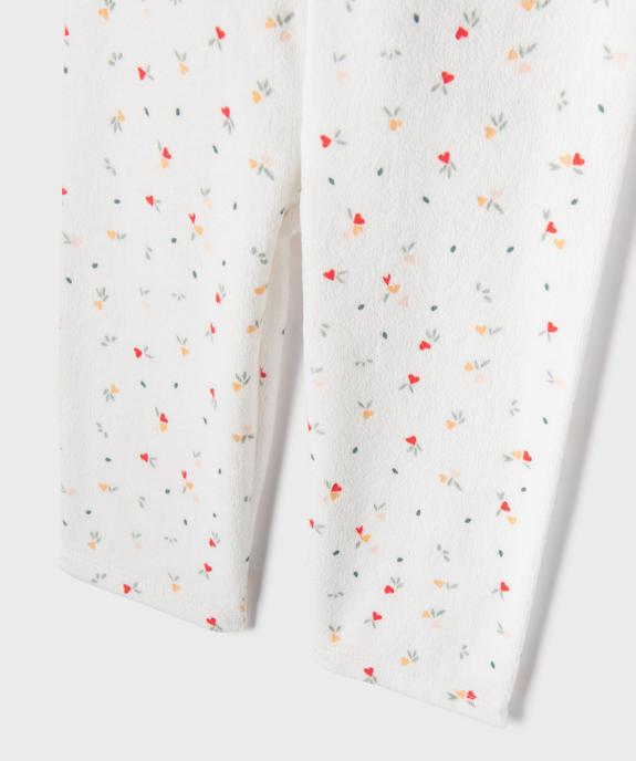 Pyjama en velours 2 pièces imprimé cœurs bébé fille vue9 - GEMO 4G BEBE - GEMO