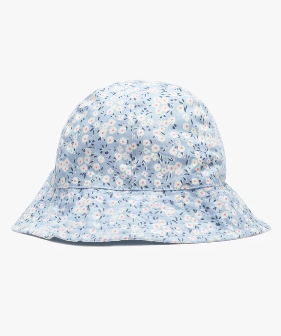 Chapeau bébé fille forme bob réversible avec élastique de maintien intégré vue1 - GEMO (ENFANT) - GEMO