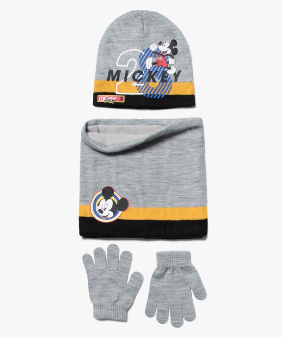 Ensemble garçon (3 pièces) : bonnet + snood + gants - Mickey vue1 - MICKEY - GEMO