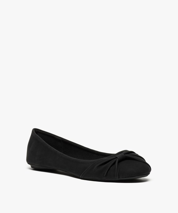 Ballerines femme unies avec nœud drapé vue2 - GEMO(URBAIN) - GEMO