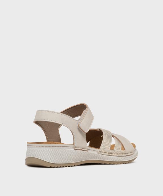 Sandales confort avec brides pailletées femme vue4 - G'FLEX - GEMO