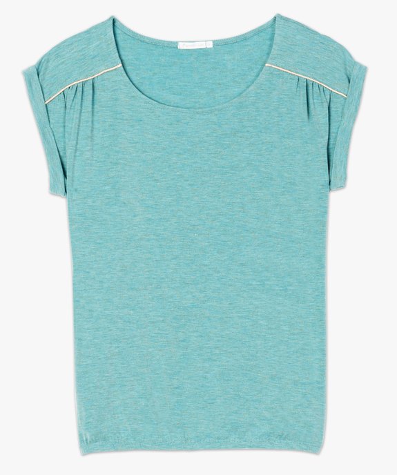 Tee-shirt femme pailleté fluide à taille élastiquée vue4 - GEMO(FEMME PAP) - GEMO